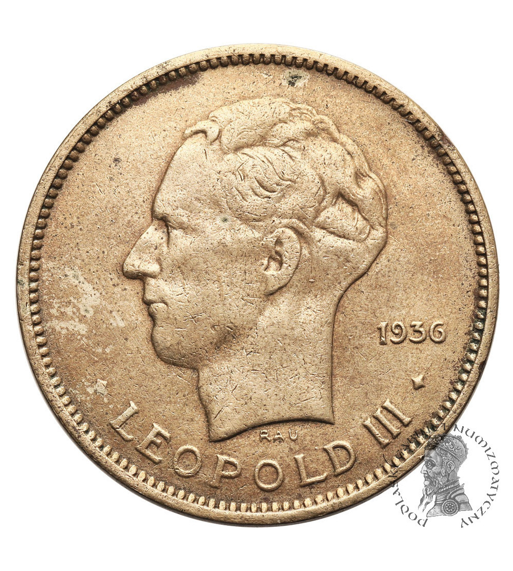Belgian Congo, Leopold III (1934-1951). 5 Francs 1936