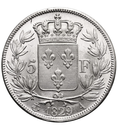 Francja, Karol X (1824 -1830). 5 franków 1829 A, Paryż