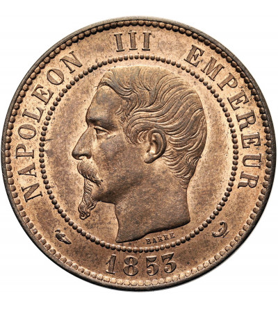 France, Napoleon III (1852-1870). 10 Centimes 1853 commemorating the visit of Napoleon III to Lille