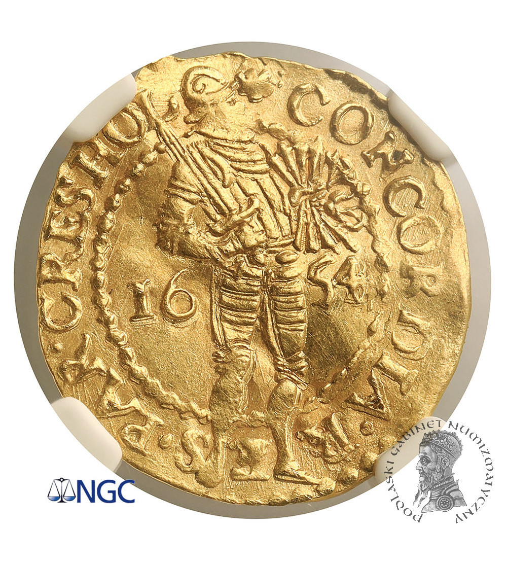 Netherlands, Province Holland. Ducat (Gouden Dukaat) 1654, Dordrecht - NGC MS 61, Top Pop Netherlands, Province Holland. Ducat (Gouden Dukaat) 1654, Dordrecht - NGC MS 61, Top Pop