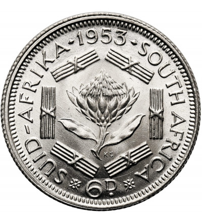 RPA, Elżbieta II (1952-1961). 6 Pence 1953