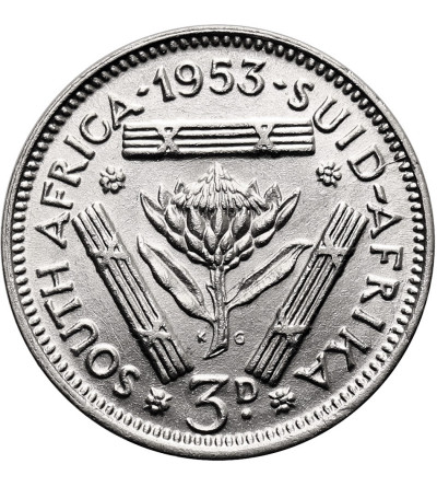 RPA, Elżbieta II (1952-1961). 3 Pence 1953