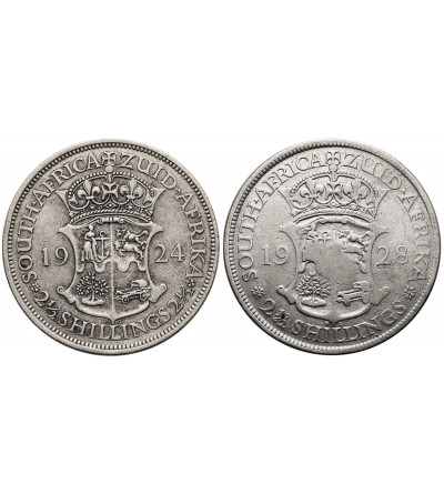 South Africa, George V (1910-1936). Set of 2 1/2 Shillings 1924, 1928