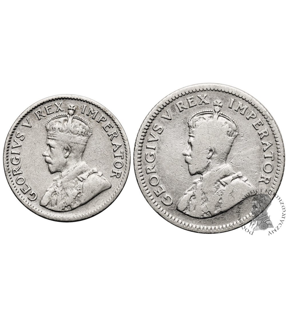 RPA, Jerzy V (1910-1936). Zestaw: 3 i 6 Pence 1924