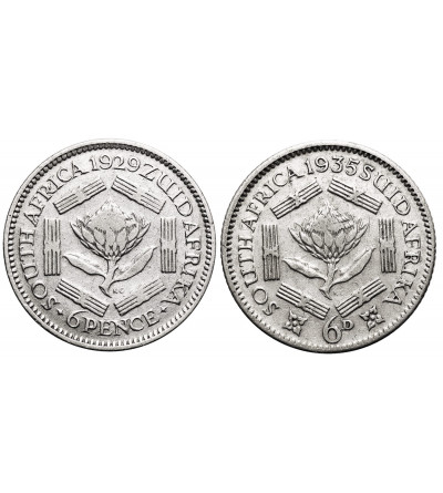 South Africa, George V (1910-1936). Set of 6 Pence 1929, 1935