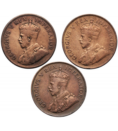 South Africa, George V (1910-1936). Set of 1 Penny 1923, 1927, 1932