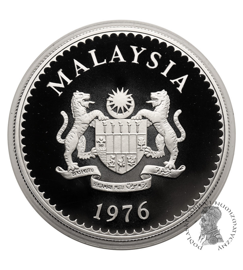 Malaysia. 25 Ringgit 1976, Rhinoceros Hornbill, series: Conservation - Proof