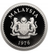 Malaysia. 25 Ringgit 1976, Rhinoceros Hornbill, series: Conservation - Proof