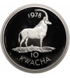 Malawi. 10 Kwacha 1978, Sable Antelope, series: Conservation - Proof