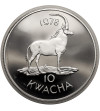 Malawi. 10 Kwacha 1978, Sable Antelope, series: Conservation - Proof