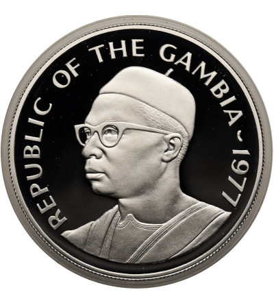 Gambia. 40 Dalasis 1977, World Wildlife Conservation, Aardvark - Proof