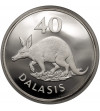 Gambia. 40 Dalasis 1977, Ochrona Środowiska, Mrównik - Proof