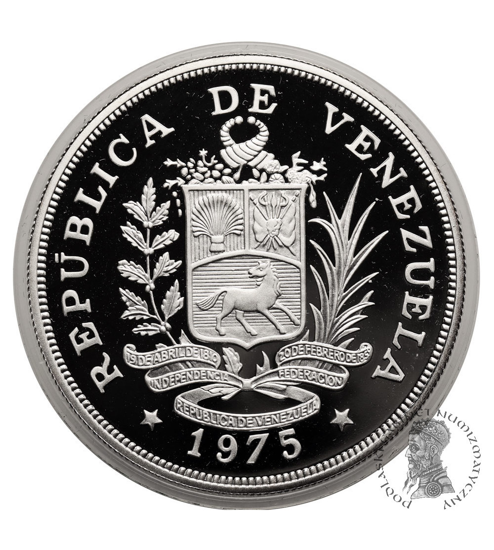 Wenezuela. 50 Bolivares 1975, Pancernik, seria: Ochrona Przyrody - Proof