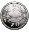 Falkland Islands, Elizabeth II (1952-2022). 10 Pounds 1979, Flightless Steamer Ducks (Tachyeres) - Proof