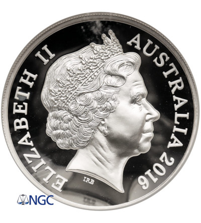 Australia, Elizabeth II (1952-2022). 5 Dollars 2016, Saltwater Crocodile - NGC PF 69 Ultra Cameo