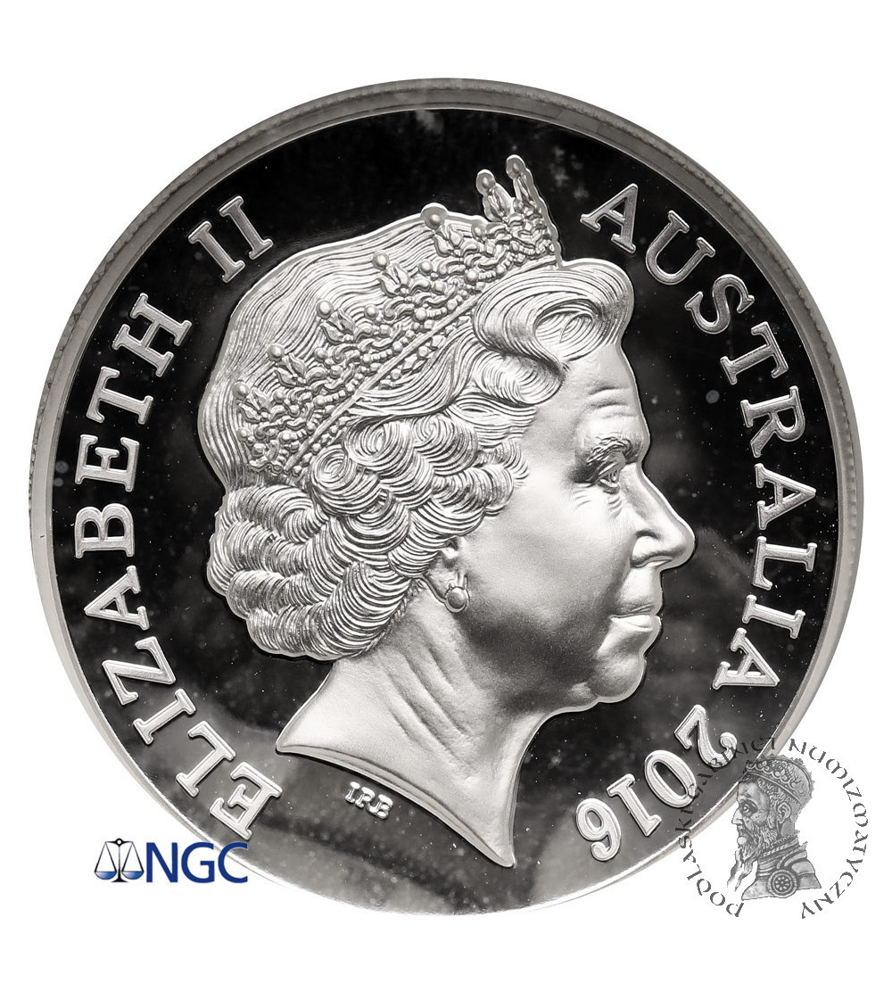 Australia, Elizabeth II (1952-2022). 5 Dollars 2016, Saltwater Crocodile - NGC PF 69 Ultra Cameo Australia, Elizabeth II (1952-2022). 5 Dollars 2016, Saltwater Crocodile - NGC PF 69 Ultra Cameo