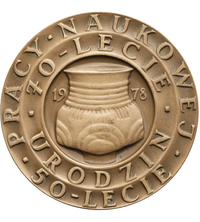 Poland, PRL (1952-1989). Medal 1978, Konrad Jażdżewski - 70th Birthday Anniversary