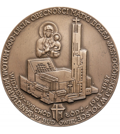 Poland, PRL (1952-1989). Medal 1987, John Paul II - Łódź