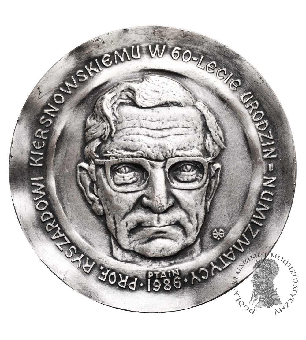 Polska, PRL (1952–1989). Medal 1985, 60-lecie Urodzin Profesora Ryszarda Kiersnowskiego Polska, PRL (1952–1989). Medal 1985, 60-lecie Urodzin Profesora Ryszarda Kiersnowskiego