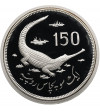 Pakistan. 150 Rupees 1976, Gavial crocodile, series: Conservation - Proof