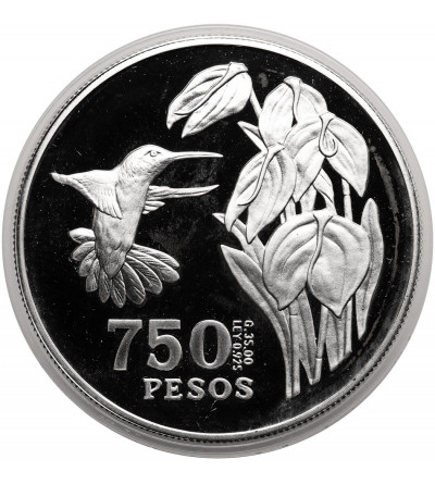 Kolumbia. 750 pesos 1978, Stulecie Śmierci Tomas Cipriano de Mosquera / Koliber, seria: Ochrona Przyrody - Proof