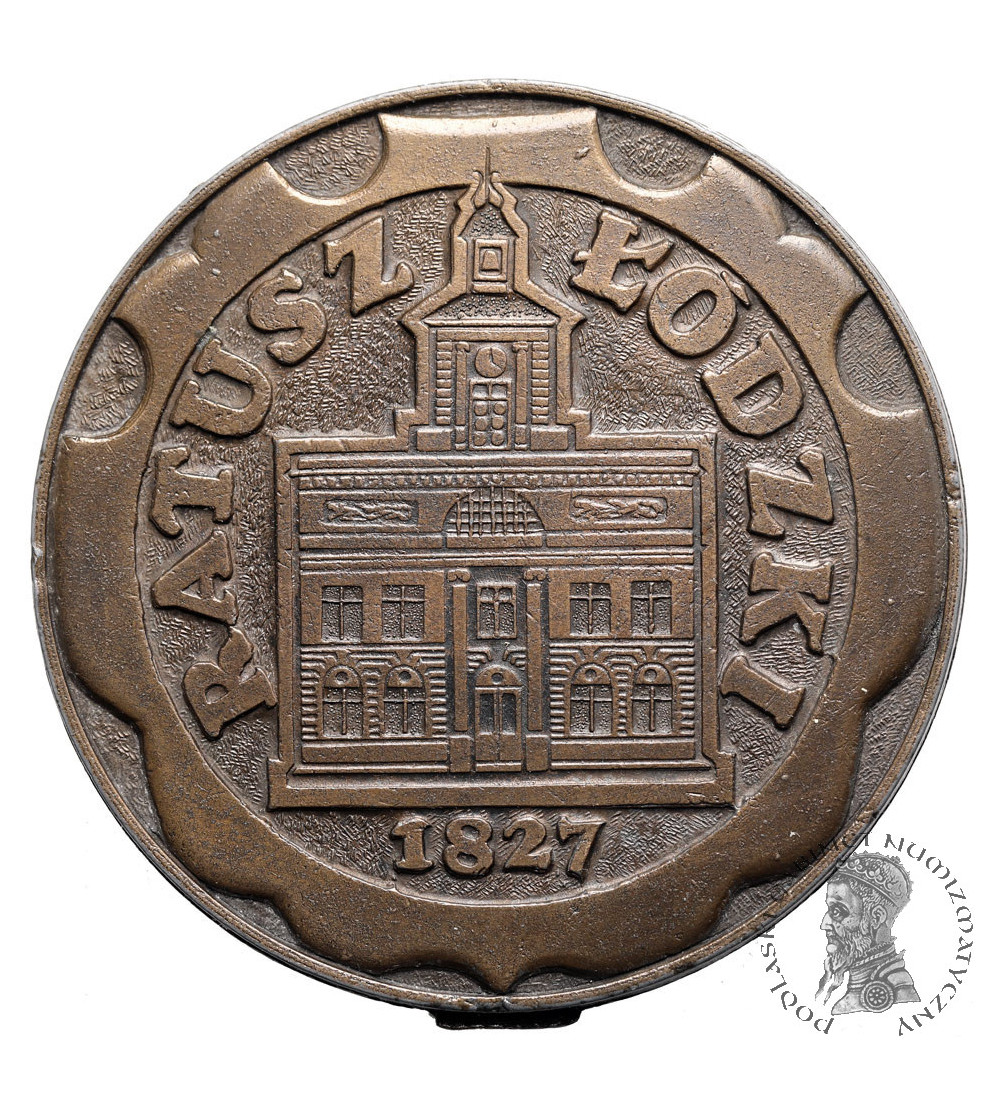 Poland, PRL (1952-1989). Medal 1977, Łódź City Hall 1827, Provincial State Archive in Łódź Poland, PRL (1952-1989). Medal 1977, Łódź City Hall 1827, Provincial State Archive in Łódź