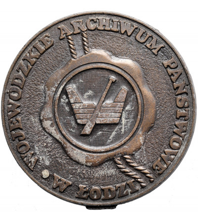 Polska, PRL (1952–1989). Medal 1977, Ratusz Łódzki 1827, Wojewódzkie Archiwum Państwowe w Łodzi