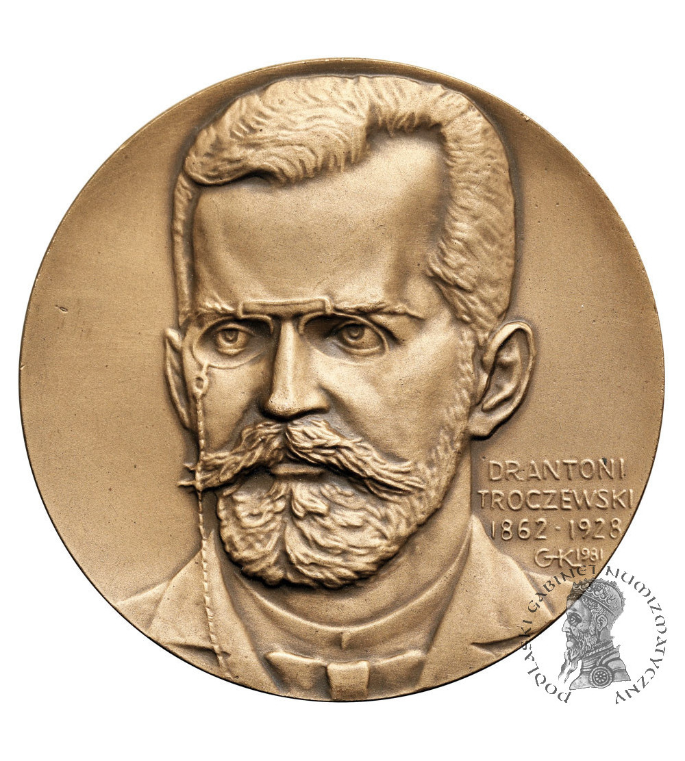 Poland, PRL (1952-1989). Medal 1981, Dr. Antoni Troczewski 1862-1928 Poland, PRL (1952-1989). Medal 1981, Dr. Antoni Troczewski 1862-1928