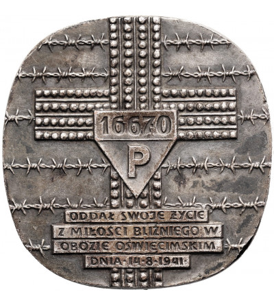 Poland. Medal dedicated to Maximilian Maria Kolbe, Franciscan
