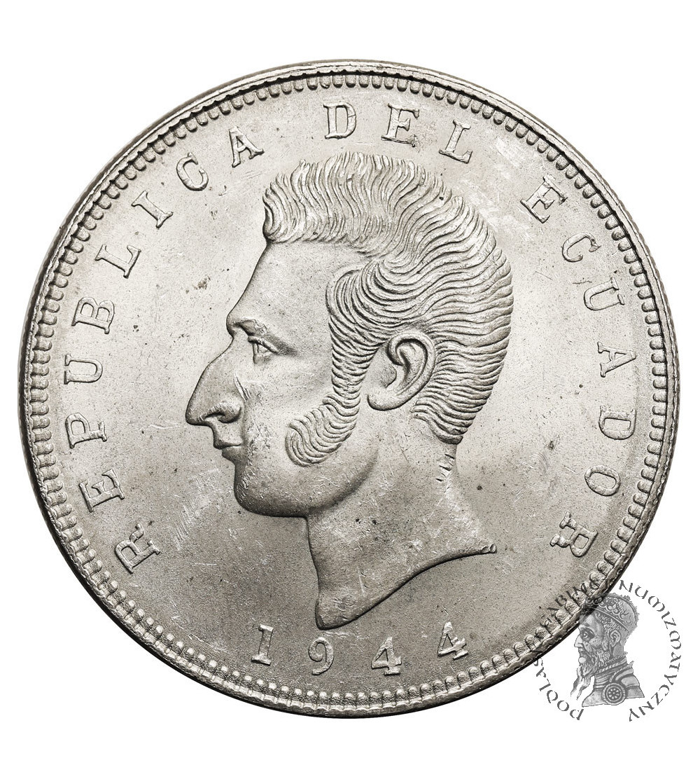 Ekwador. 5 Sucres (Cinco) 1944 Mo, Sucre