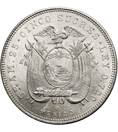 Ekwador. 5 Sucres (Cinco) 1944 Mo, Sucre