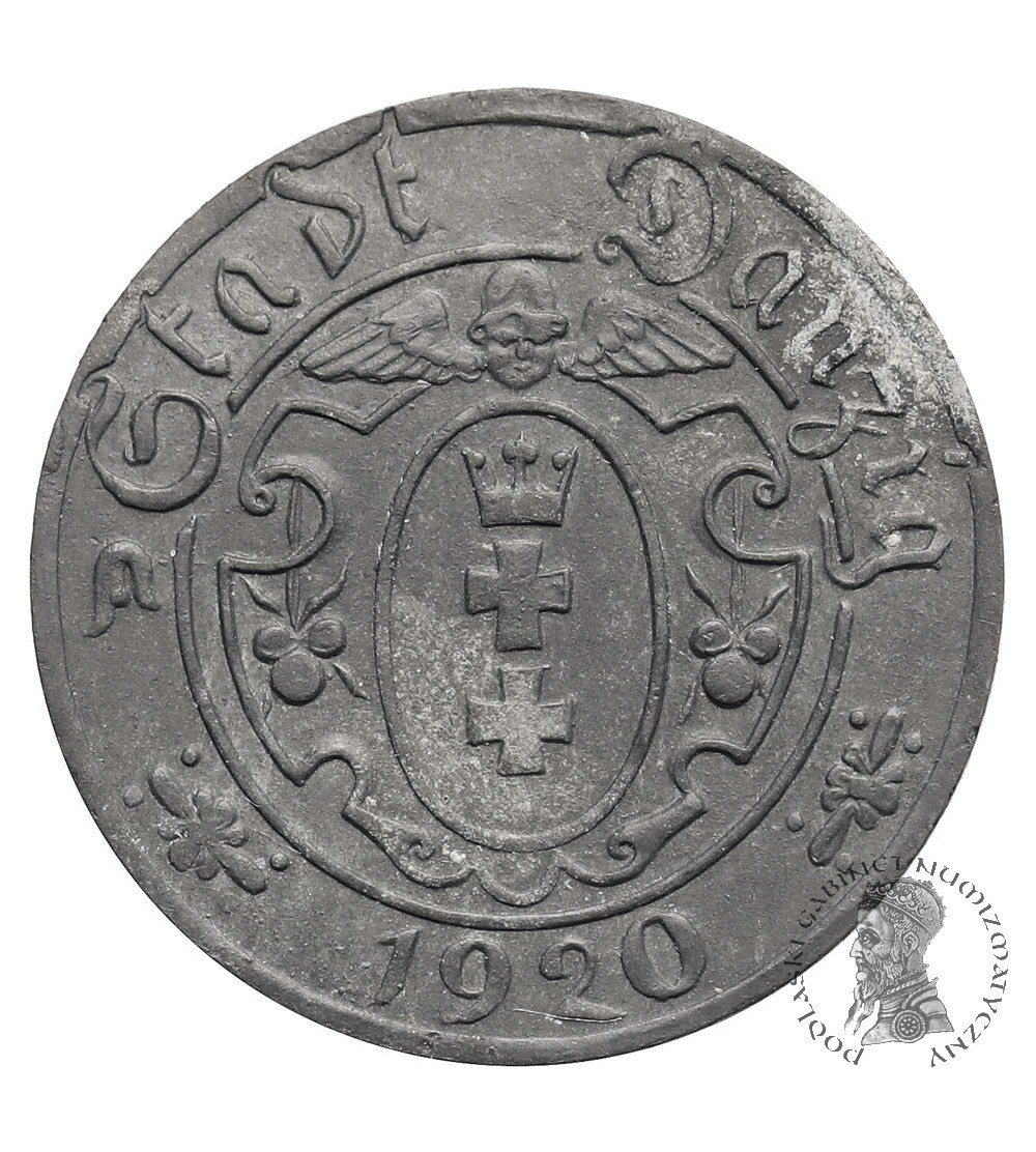 Wolne Miasto Gdańsk, 10 fenigów 1920, mała cyfra