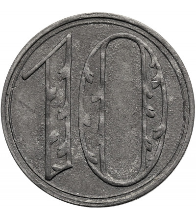 Danzig, Free City. 10 Pfennig 1920, Large number 10