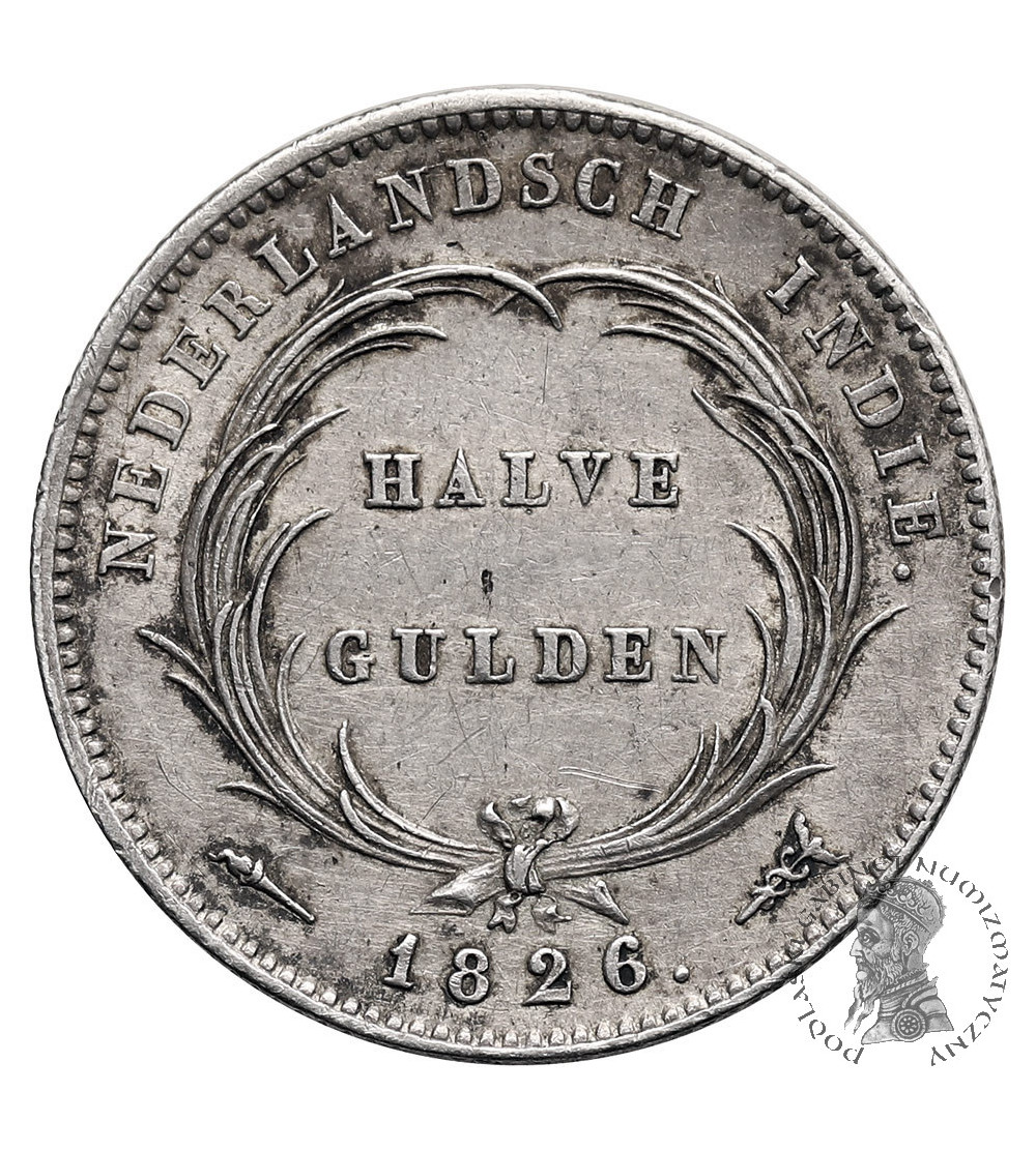 Netherlands East Indies. 1/2 Gulden 1826, Utrecht