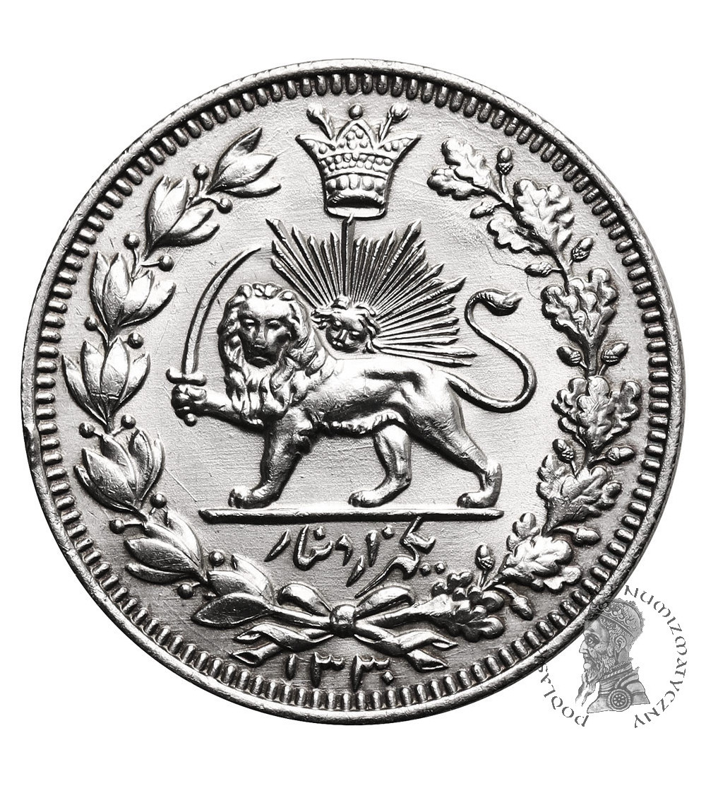 Iran. Sultan Ahmad Shah, AH 1327-1344 / 1909-1925 AD. 1000 Dinars (1 Kran / 1 Qiran), AH 1330 / 1912 AD