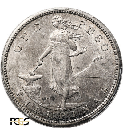 Philippines, Insular Government (1901-1935). 1 Peso 1908 S - PCGS AU 58