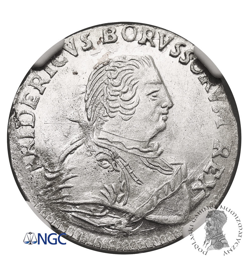 East Prussia. Friedrich II der Grosse. 1740-1786. Szostak (6-Gröscher) 1752 E, Königsberg - NGC MS 62