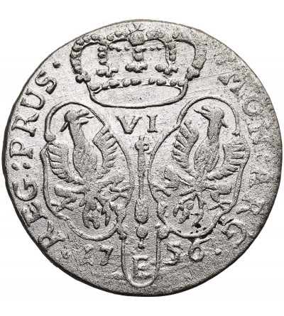 East Prussia. Friedrich II der Grosse. 1740-1786. Szostak (6-Gröscher) 1756 E / A, Königsberg