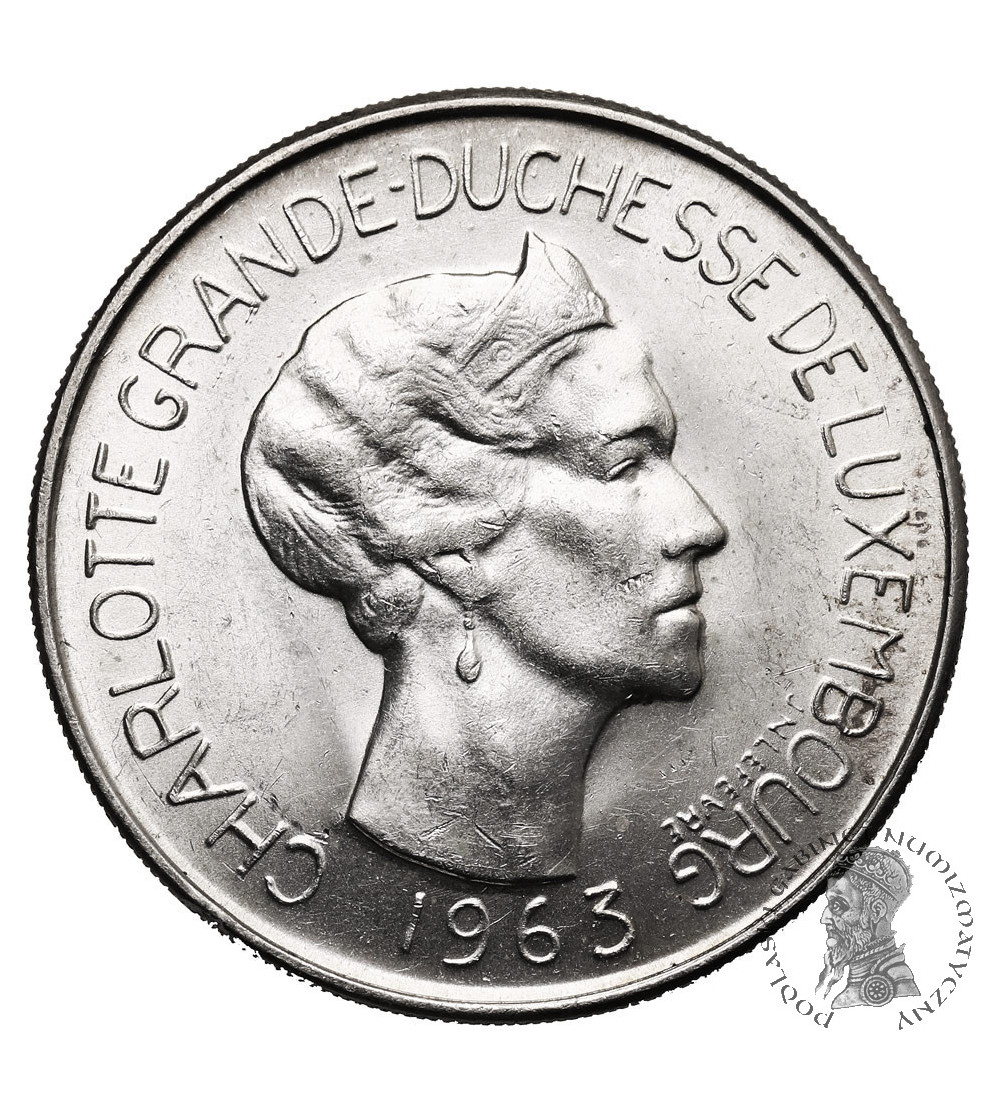Luksemburg, Szarlotta (Charlotta) 1919-1964. 100 franków 1963 Luksemburg, Szarlotta (Charlotta) 1919-1964. 100 franków 1963