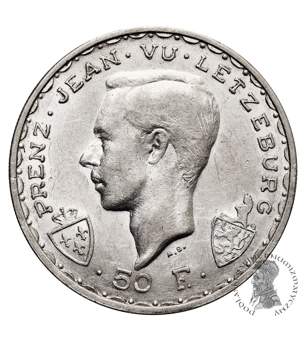 Luxembourg, Charlotte (1919-1964). 50 Francs 1946, 600th Anniversary - John de Blind Luxembourg, Charlotte (1919-1964). 50 Francs 1946, 600th Anniversary - John de Blind