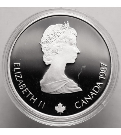 Canada, Elizabeth II (1952-2022). 20 Dollars 1987, Ski Jumping, Series: 1988 Winter Olympics, Calgary