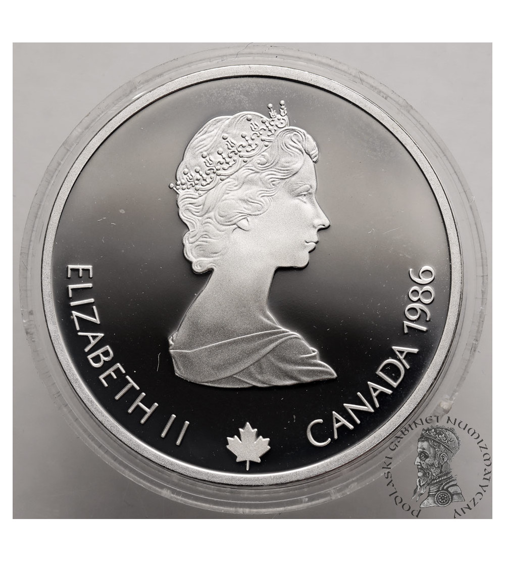Kanada, Elżbieta II (1952-2022). 20 dolarów 1986, Hokej, Seria: Zimowe Igrzyska Olimpijskie 1988, Calgary