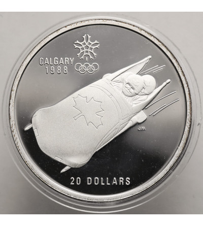 Canada, Elizabeth II (1952-2022). 20 Dollars 1987, Bobsled, Series: 1988 Winter Olympics, Calgary