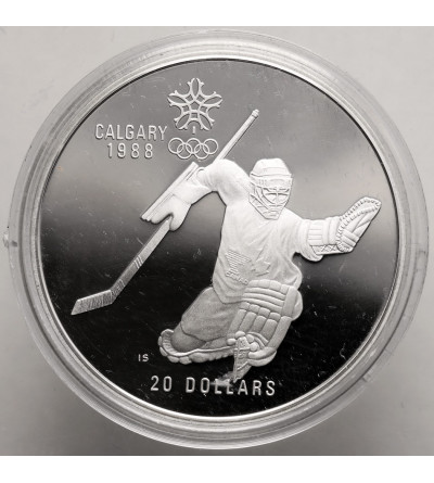 Canada, Elizabeth II (1952-2022). 20 Dollars 1986, Hockey, Series: 1988 Winter Olympics, Calgary