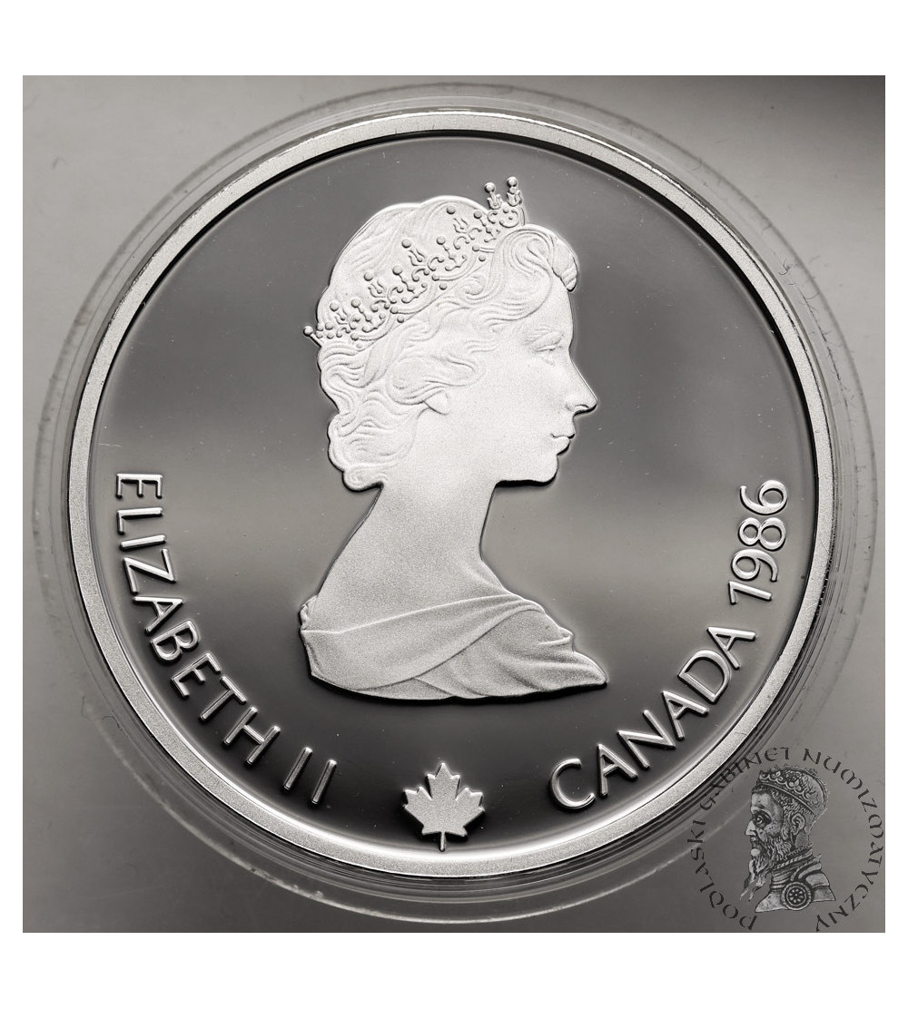 Canada, Elizabeth II (1952-2022). 20 Dollars 1986, Cross-country Skiing, Series: 1988 Winter Olympics, Calgary