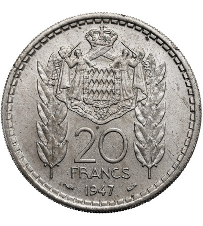 Monaco, Louis II 1922-1949. 20 Francs 1947