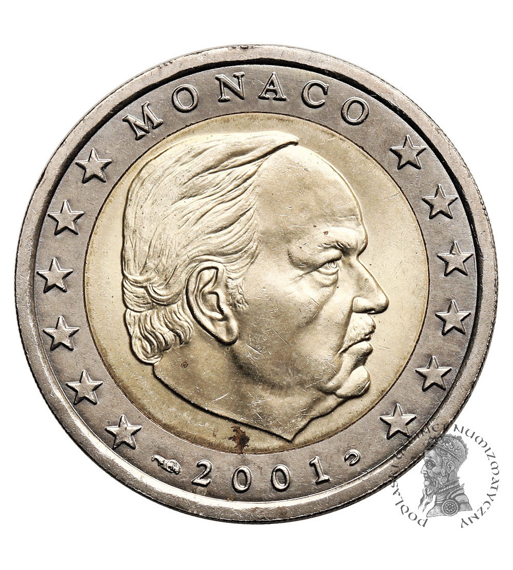 Monako, Rainier III 1949-2005. 2 Euro 2001