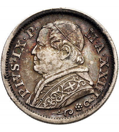 Watykan,Pius IX 1846-1878. 10 Soldi 1868 R, AN XXIII