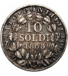 Watykan,Pius IX 1846-1878. 10 Soldi 1868 R, AN XXIII