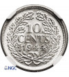 Netherlands. Wilhelmina I, 1890-1948. 10 Cents 1944 S, San Francisco - NGC MS 63